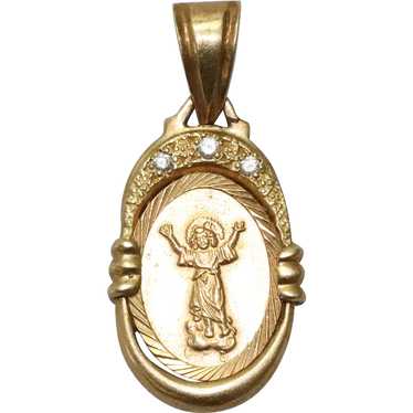 18KT Religious Jesus Medallion - image 1