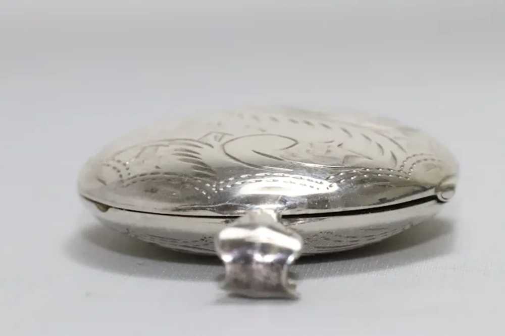 Vintage Sterling Silver Locket Pendant - image 4