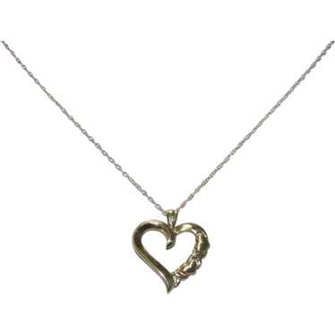 Vintage 10KT Yellow Gold Heart Necklace