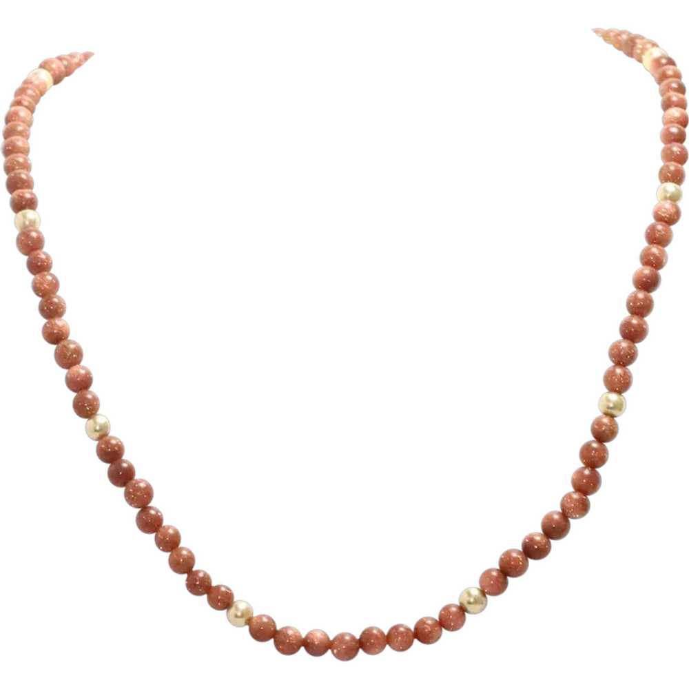 Genuine Gold Sand and Gold Fill Necklace - image 1