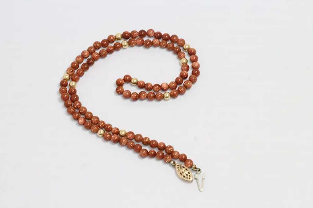 Genuine Gold Sand and Gold Fill Necklace - image 2