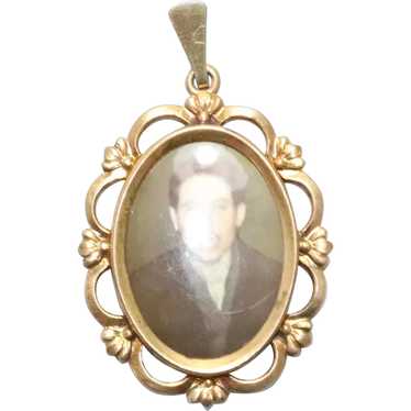 Vintage Double Gold Filled Portrait Oval Pendant