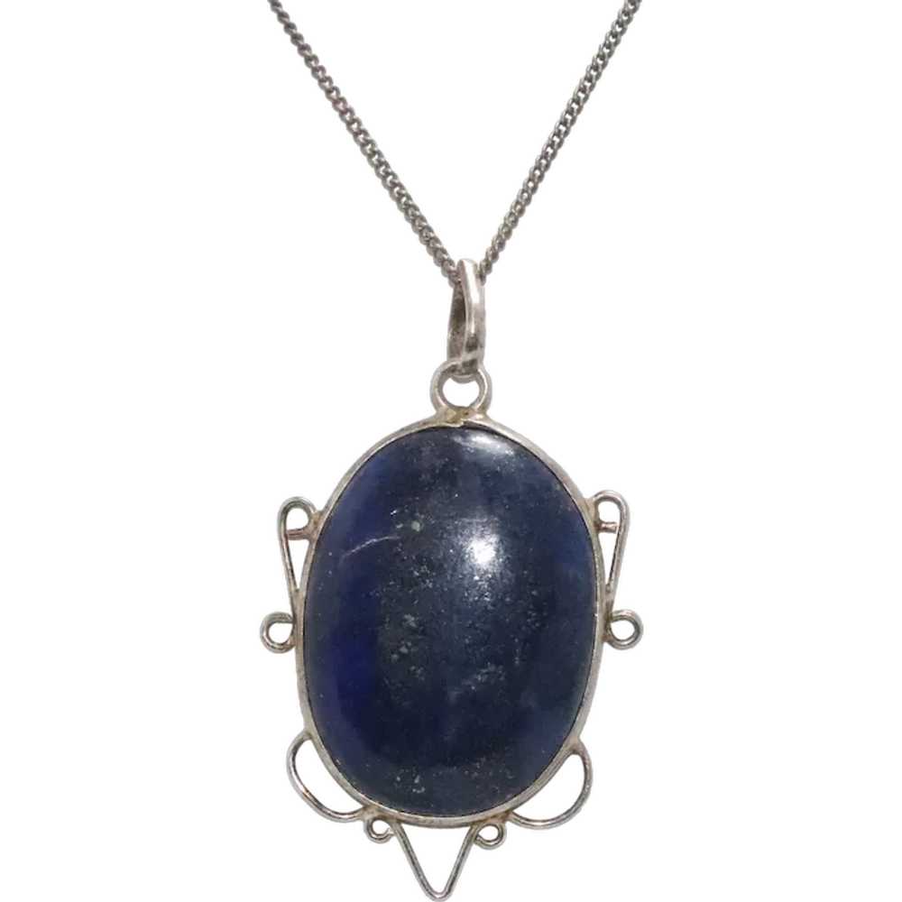 Sterling Silver Lapis Lazuli Necklace - image 1