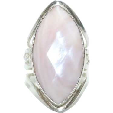 Sajen Sterling Silver Pink Mother of Pearl Ring