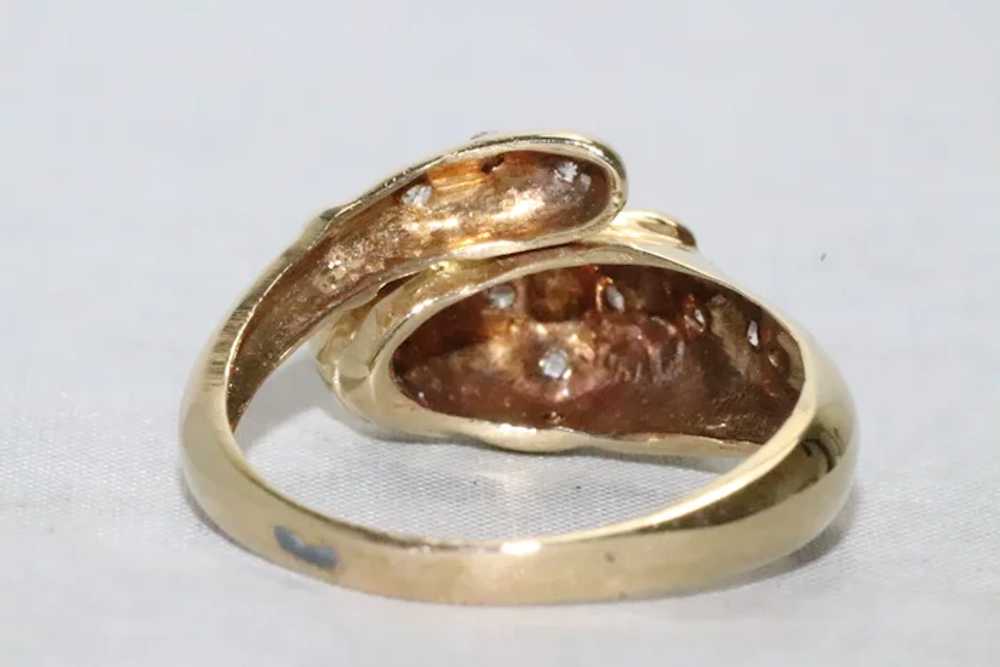14KT Yellow Gold .25 CT Diamond Panther Ring - image 4