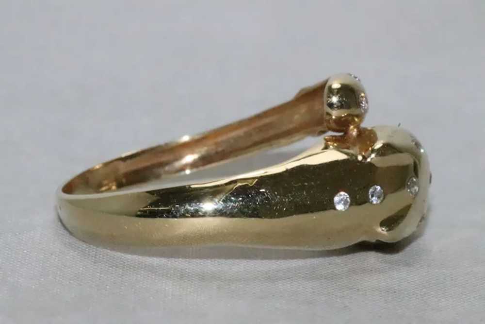 14KT Yellow Gold .25 CT Diamond Panther Ring - image 5