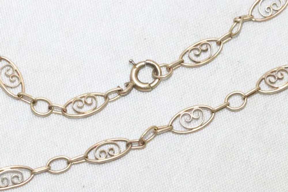 Vintage 14K Gold Hearts Initials Ankle Bracelet - image 4