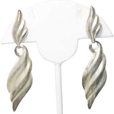Vintage Sterling Silver Dangling Earrings - image 1