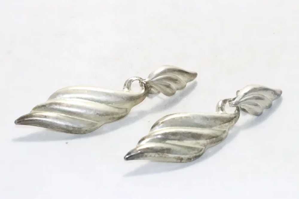 Vintage Sterling Silver Dangling Earrings - image 2