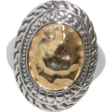 Sterling Silver Gold Overlay Ring