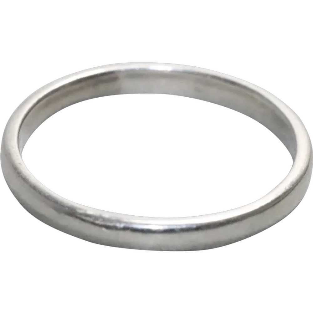 Vintage Platinum Ring Band - image 1