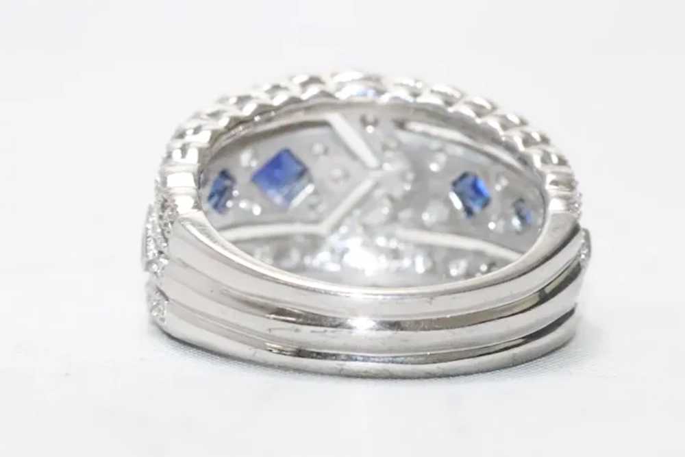 Vintage Sterling Silver Sapphire Cubic Zirconia R… - image 3