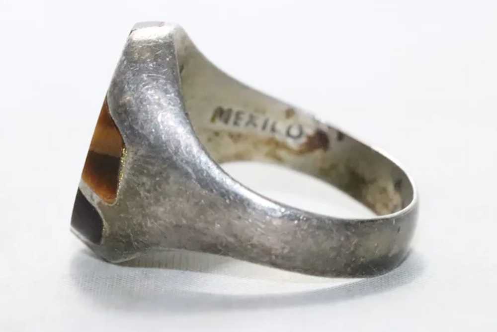 Vintage Sterling Silver Tiger Eye Ring - image 4