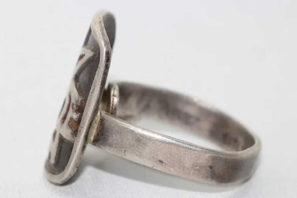 Vintage Sterling Silver Bird Designed Ring - image 3