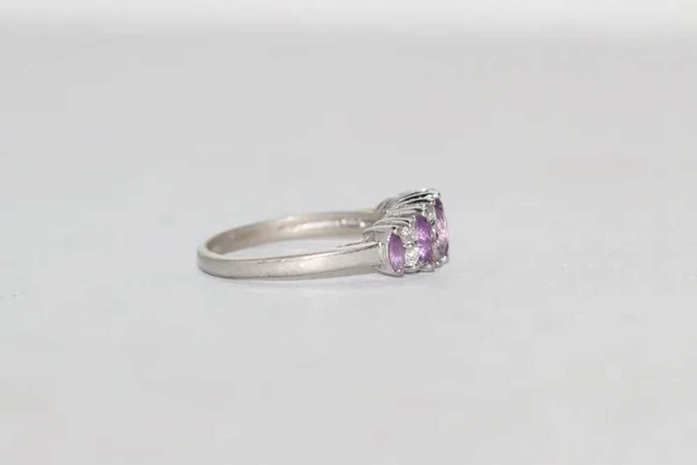 Vintage Sterling Silver Amethyst And Cubic Zircon… - image 4