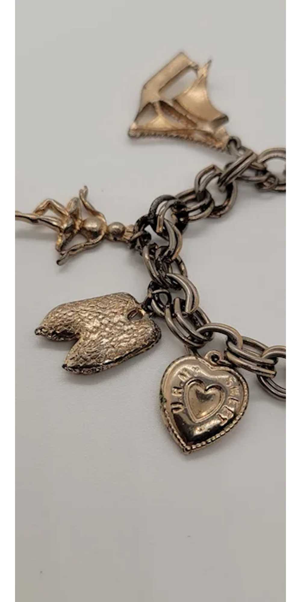 1950s adorable 7 Charms  Bracelet - image 6