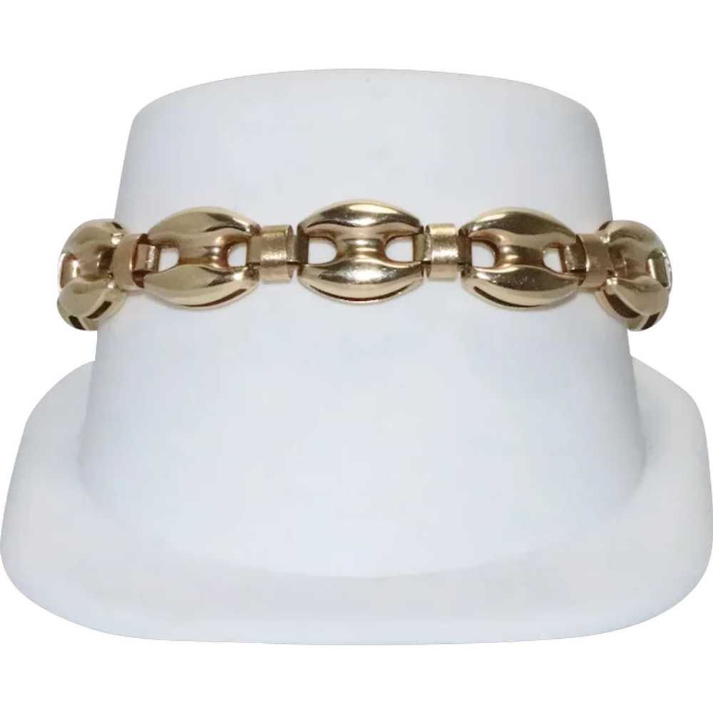 14 KT Yellow Gold Gucci Puff Bracelet - image 1