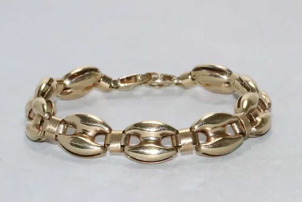 14 KT Yellow Gold Gucci Puff Bracelet - image 2