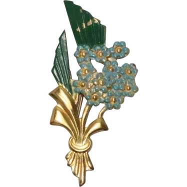 Vintage Floral Enamel Pin - image 1