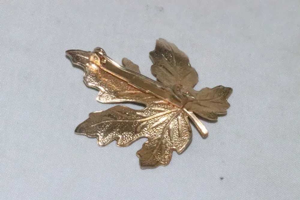 Vintage Maple Leaf Brooch - image 2
