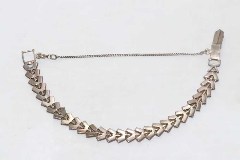 Vintage Sterling Silver Marcasite Bracelet - image 3