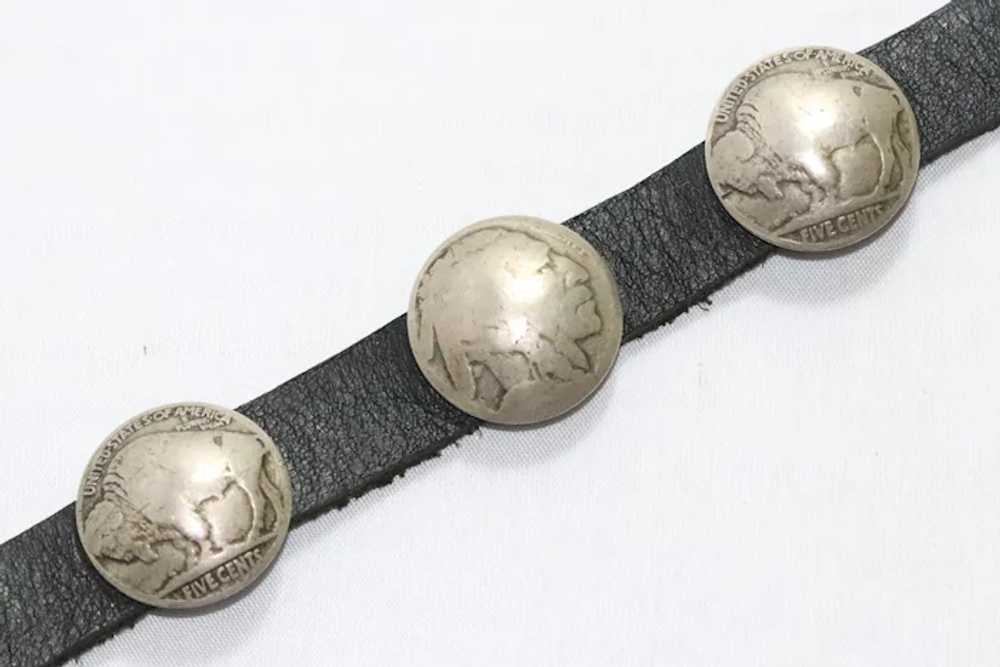 Sterling Silver Native American Coin Bracelet - image 2