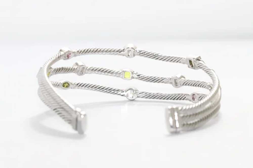 Sterling Silver Multi-Gemstones Bracelet - image 3