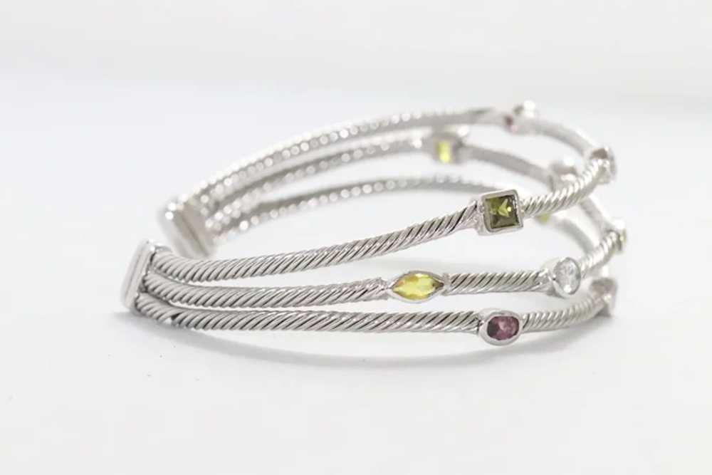 Sterling Silver Multi-Gemstones Bracelet - image 4