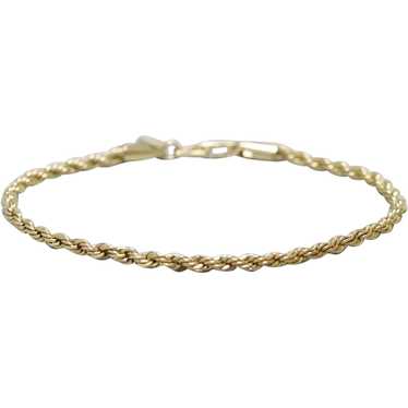 Vintage 24KGB Gold Twist Chain Link Bracelet Beautiful