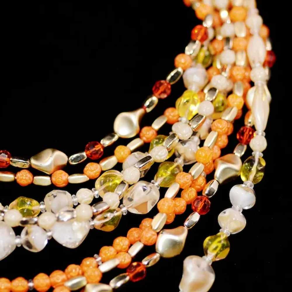 Timeless Schiaparelli 9-Strand Beaded Necklace in… - image 3