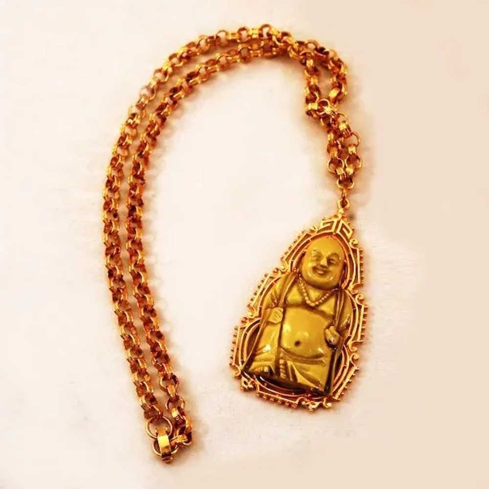 Gorgeous Buddha Necklace and Earrings Demi-Parure… - image 2