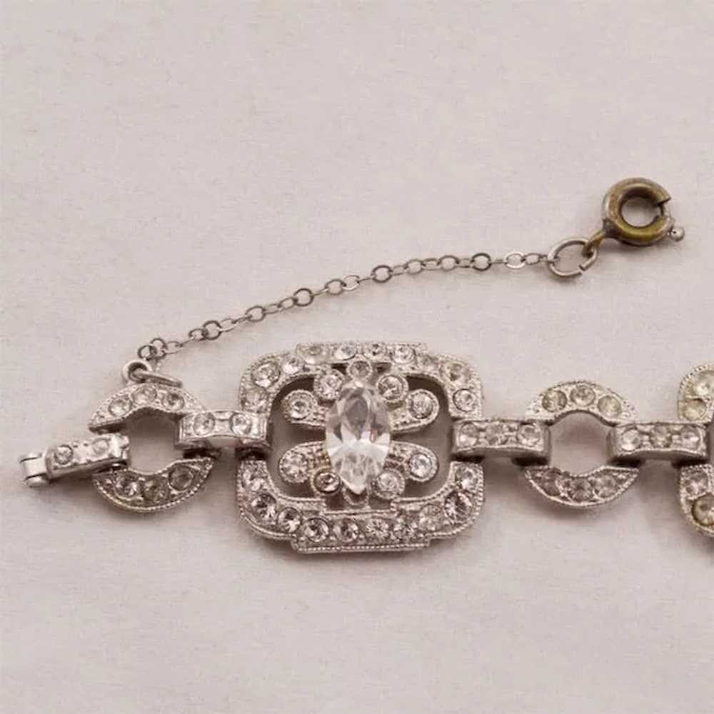 High-Drama ca 1920s Rhinestone Bracelet With Sens… - image 4