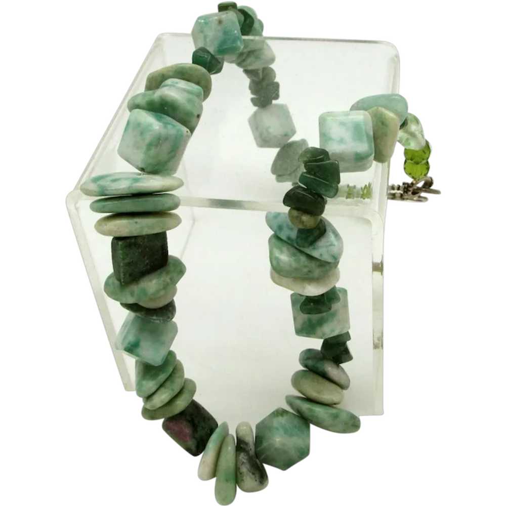 Aventurine, Jadeite and Glass Bead Necklace - Gem