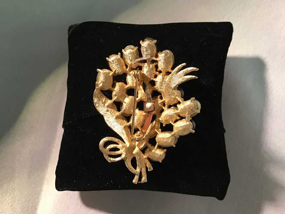 Vintage Lucite Floral Brooch - image 7