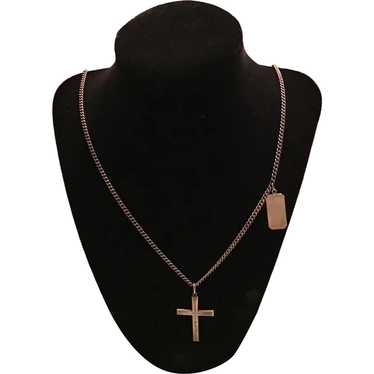 LaMode Sterling Silver Crucifix and Chain