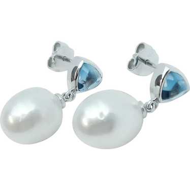 Beautiful South Sea Cultured Pearl and  1.10 ctw … - image 1