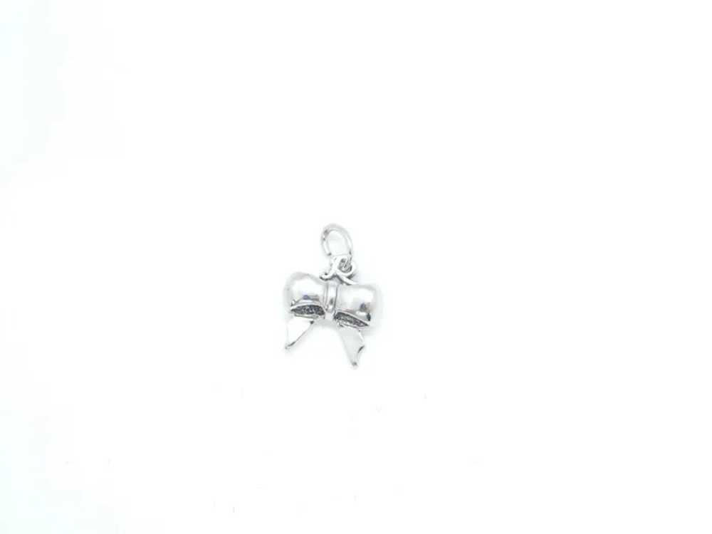 Bow Charm Sterling Silver - image 3