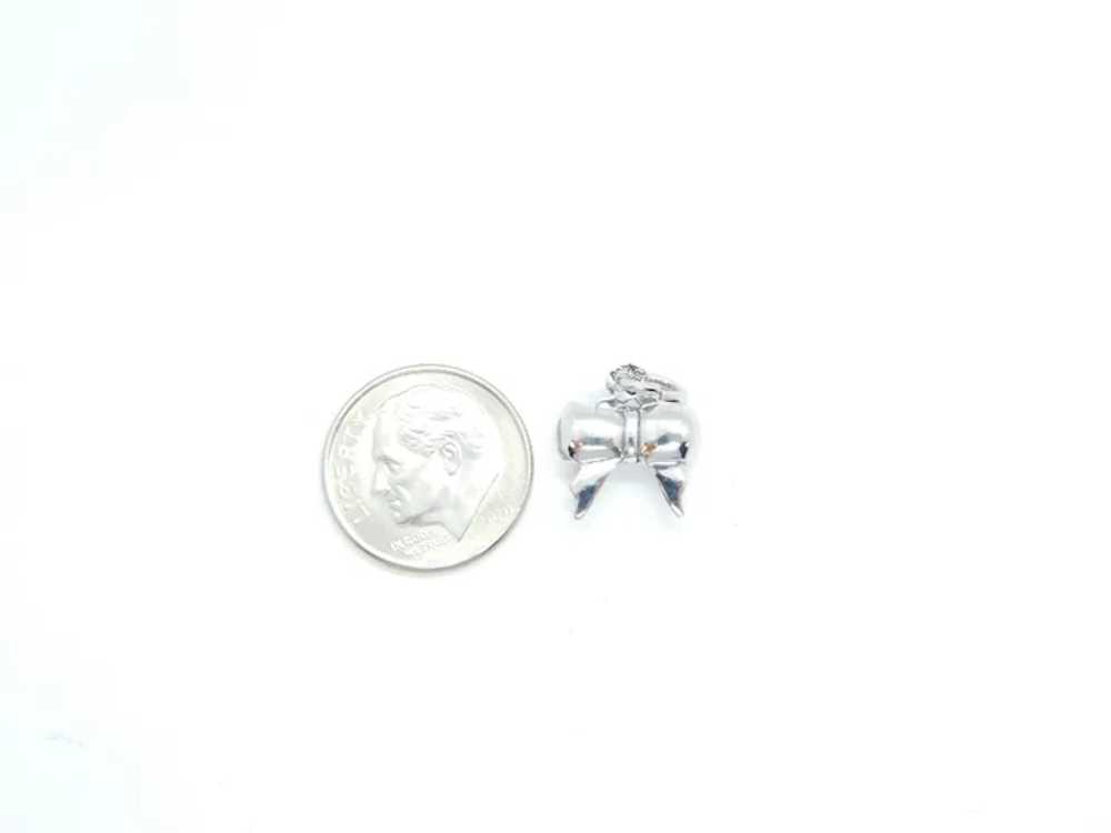 Bow Charm Sterling Silver - image 4