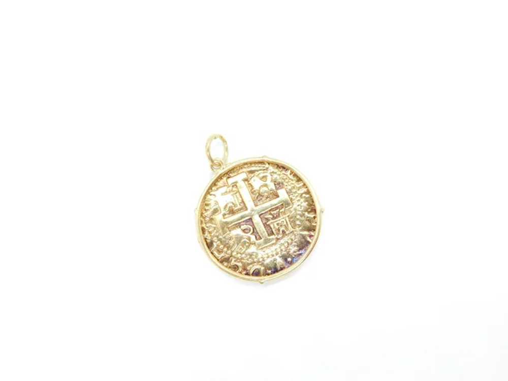 Shipwreck Coin Pendant 14k Yellow Gold - image 4