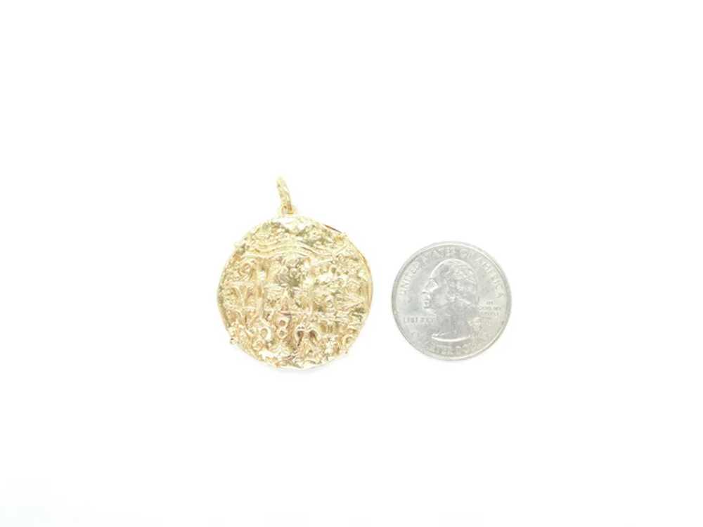 Shipwreck Coin Pendant 14k Yellow Gold - image 5