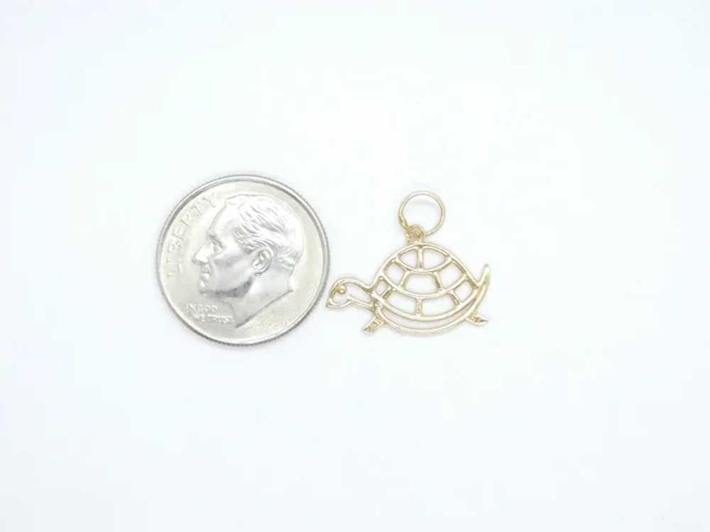 Turtle Charm 14k Yellow Gold - image 2