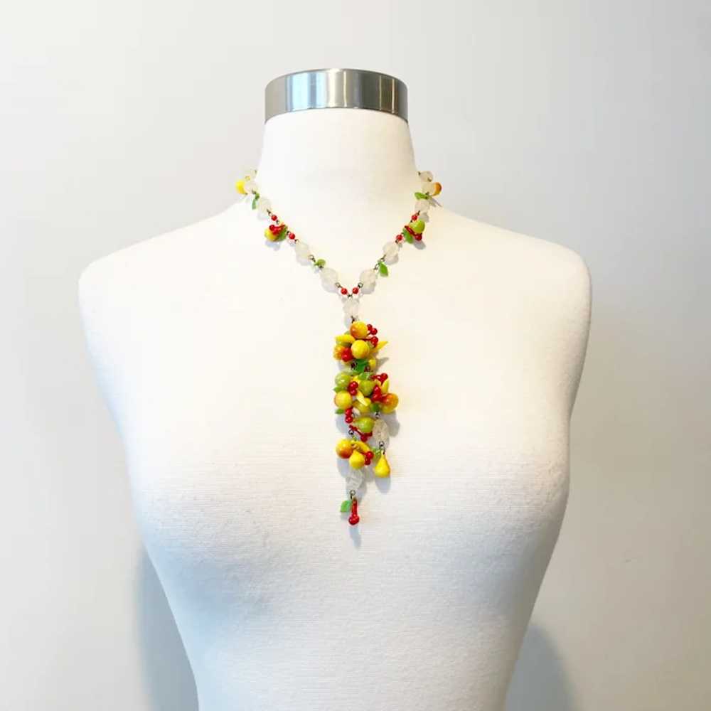 582 Set of Vintage Plastic Fruit Cluster Necklaces - image 10