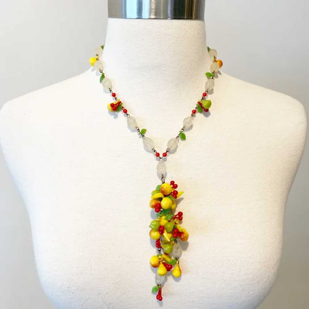 582 Set of Vintage Plastic Fruit Cluster Necklaces - image 11