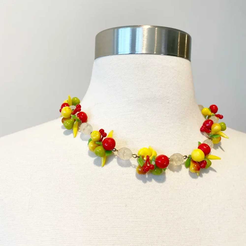 582 Set of Vintage Plastic Fruit Cluster Necklaces - image 9