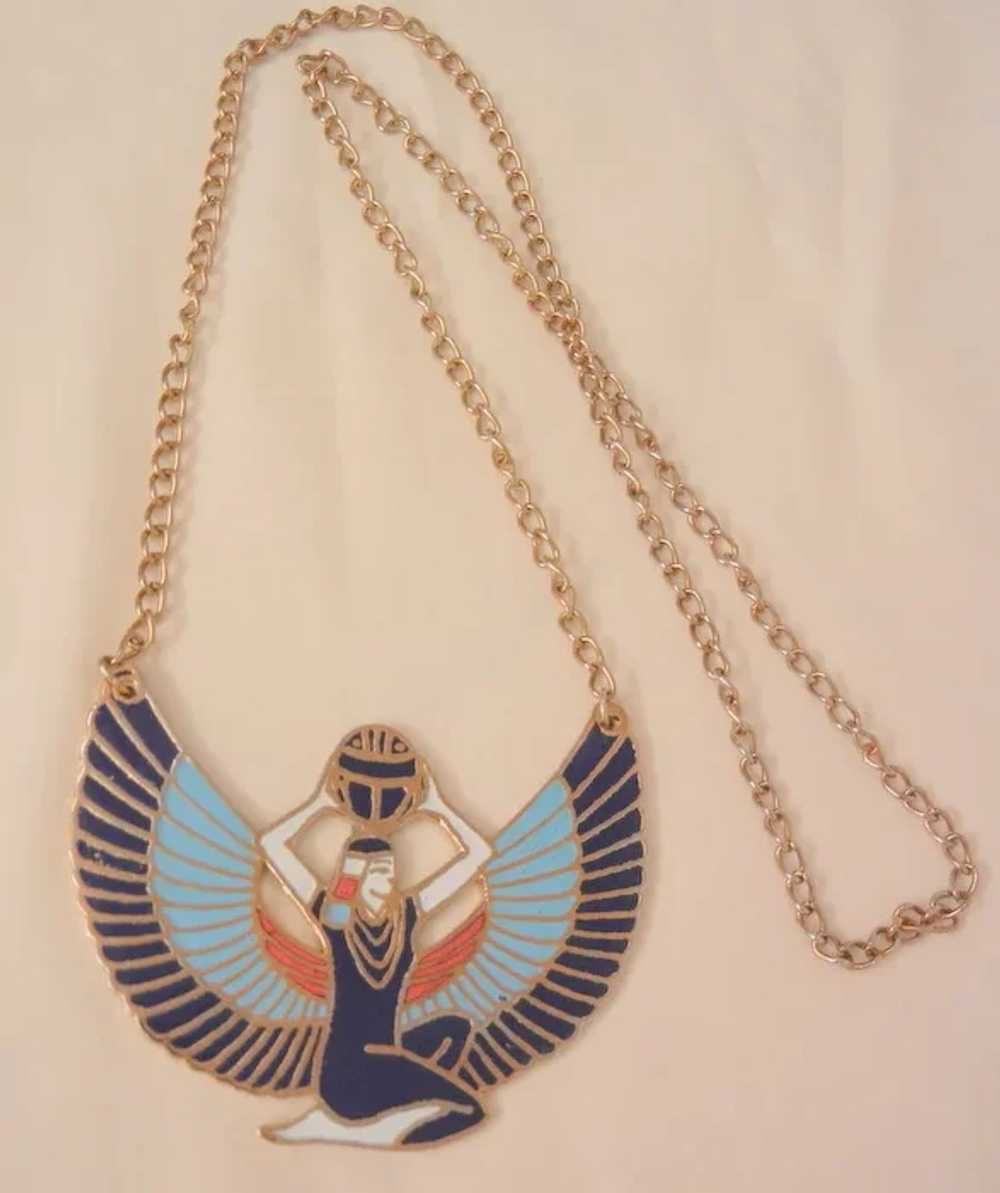 Egyptian goddess of magic and life cloisonne larg… - image 2