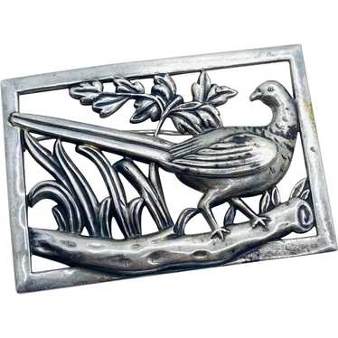 Vintage Coro Norseland Sterling Silver Goose Pin outlets Brooch LARGE