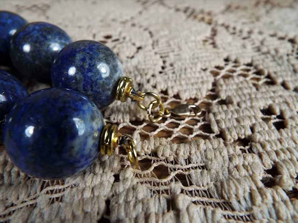 Natural, unprocessed, 17mm Lapis Lazuli Bead Neck… - image 10