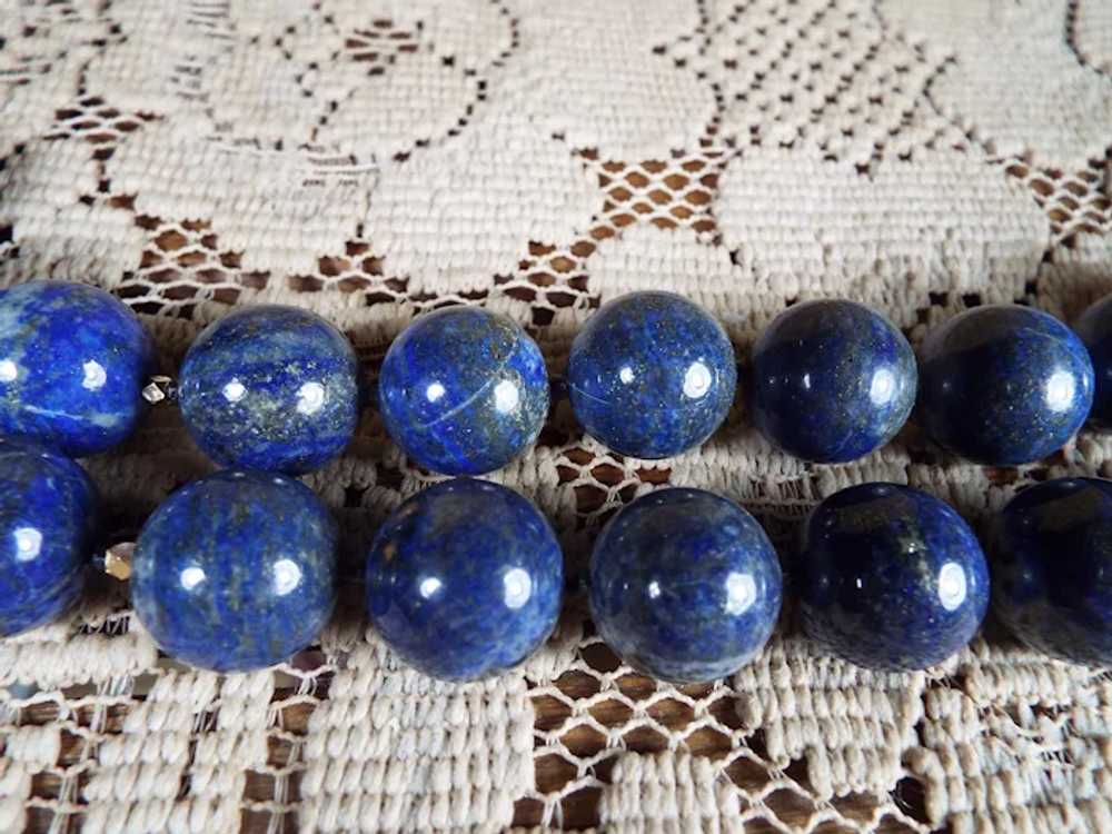 Natural, unprocessed, 17mm Lapis Lazuli Bead Neck… - image 7