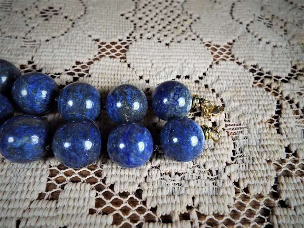 Natural, unprocessed, 17mm Lapis Lazuli Bead Neck… - image 8