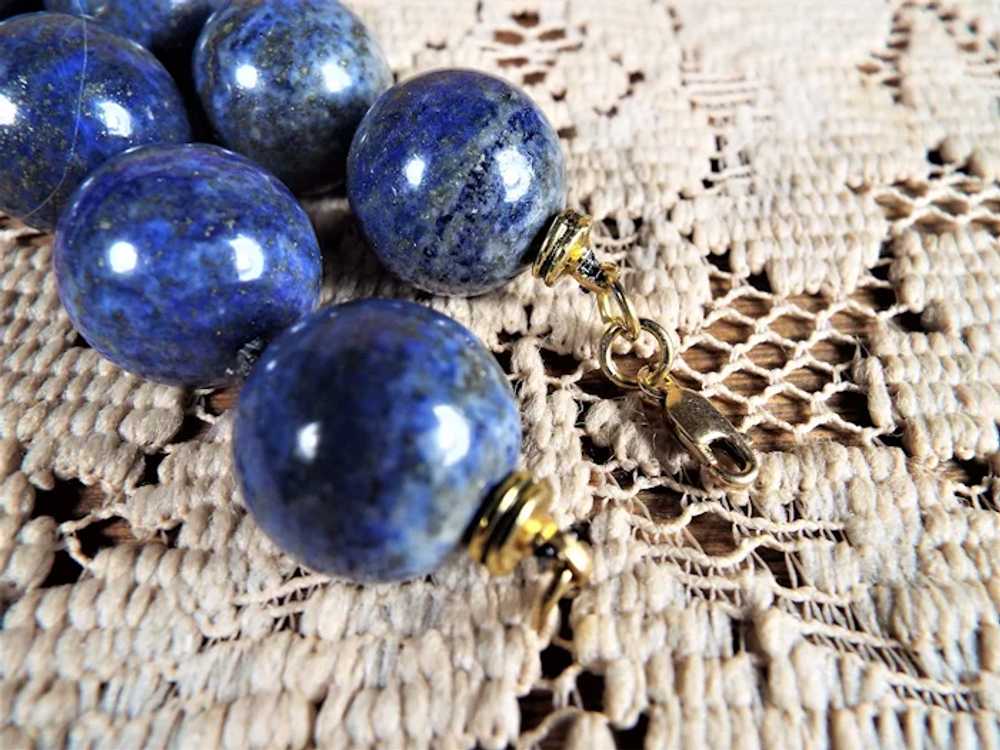 Natural, unprocessed, 17mm Lapis Lazuli Bead Neck… - image 9